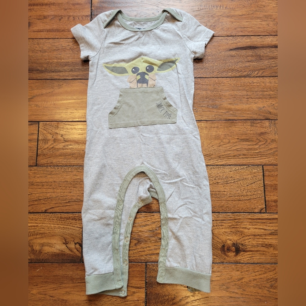 Happy Threads Boy's Short sleeve Star Wars Romper, 18M